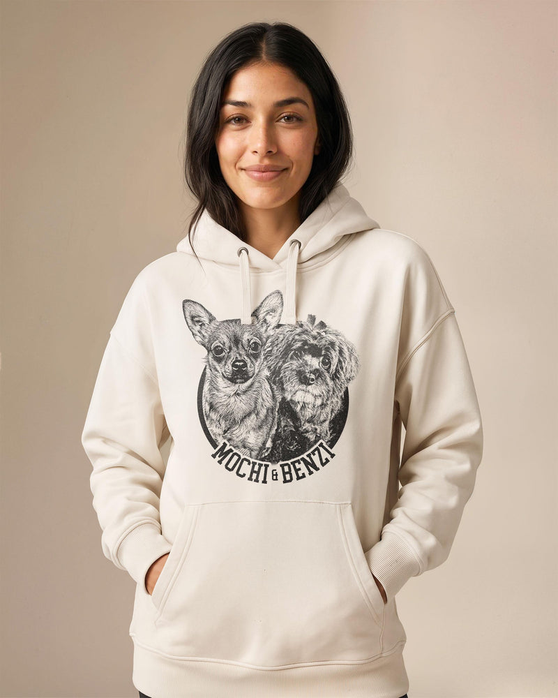 Custom Dog Portrait Hoodie, Personalized Dog and Cat Photo Sweatshirt for Pet Parents Gift