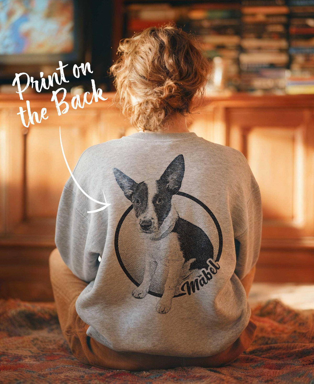 Personalized Dog Sweatshirt Custom Pet Portrait Design Animal Artwork Collection Memorial Keepsake Gift Premium Quality Construction Perfect Pet Mom Present Special Memory Capture Dachshund Love Gift Comfortable Cotton Blend Apparel
