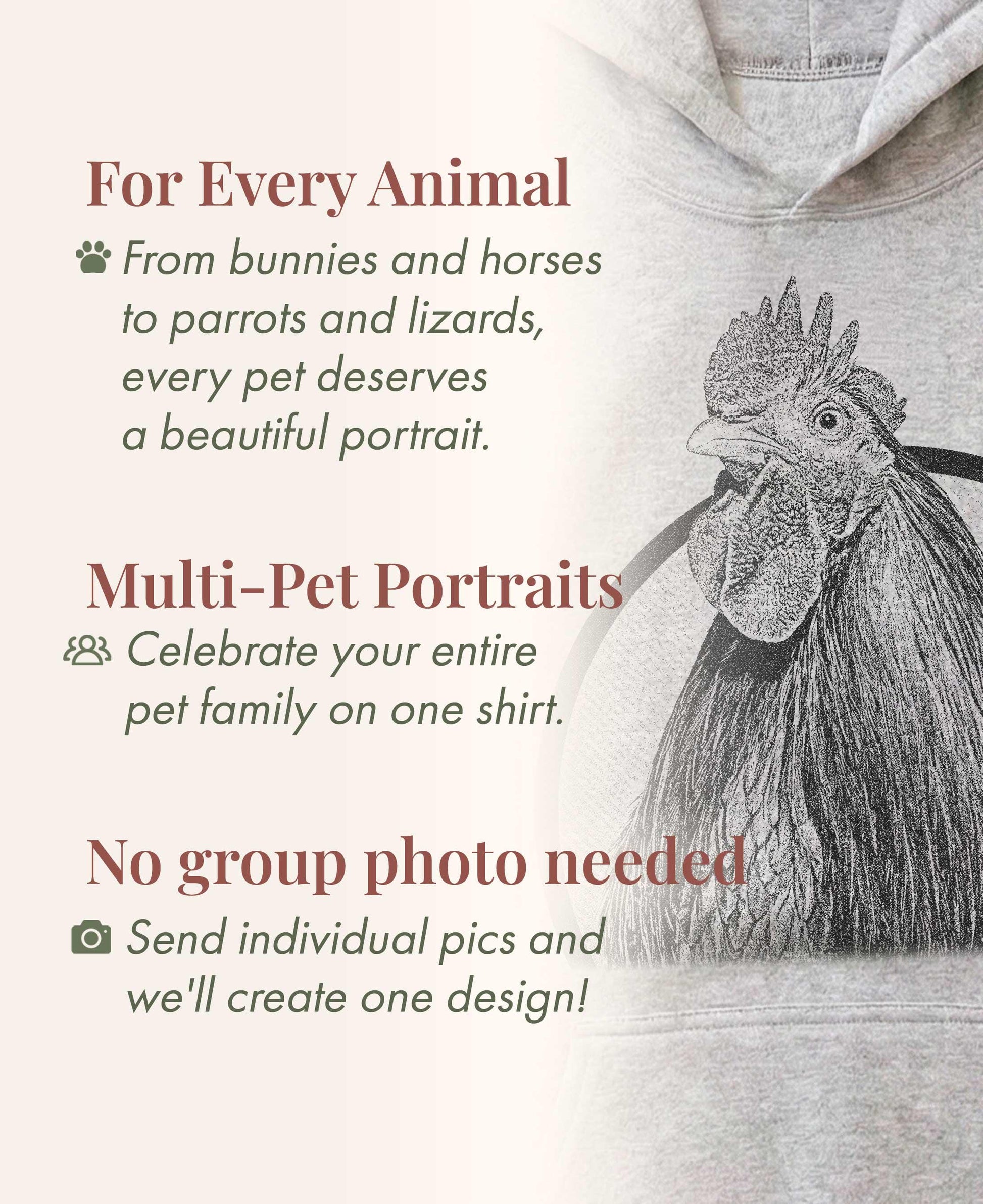 Custom Pet Portrait Sweatshirt, Personalized Dog Sweatshirt, Dog Lover Memorial Gift, Pet Photo Shirt