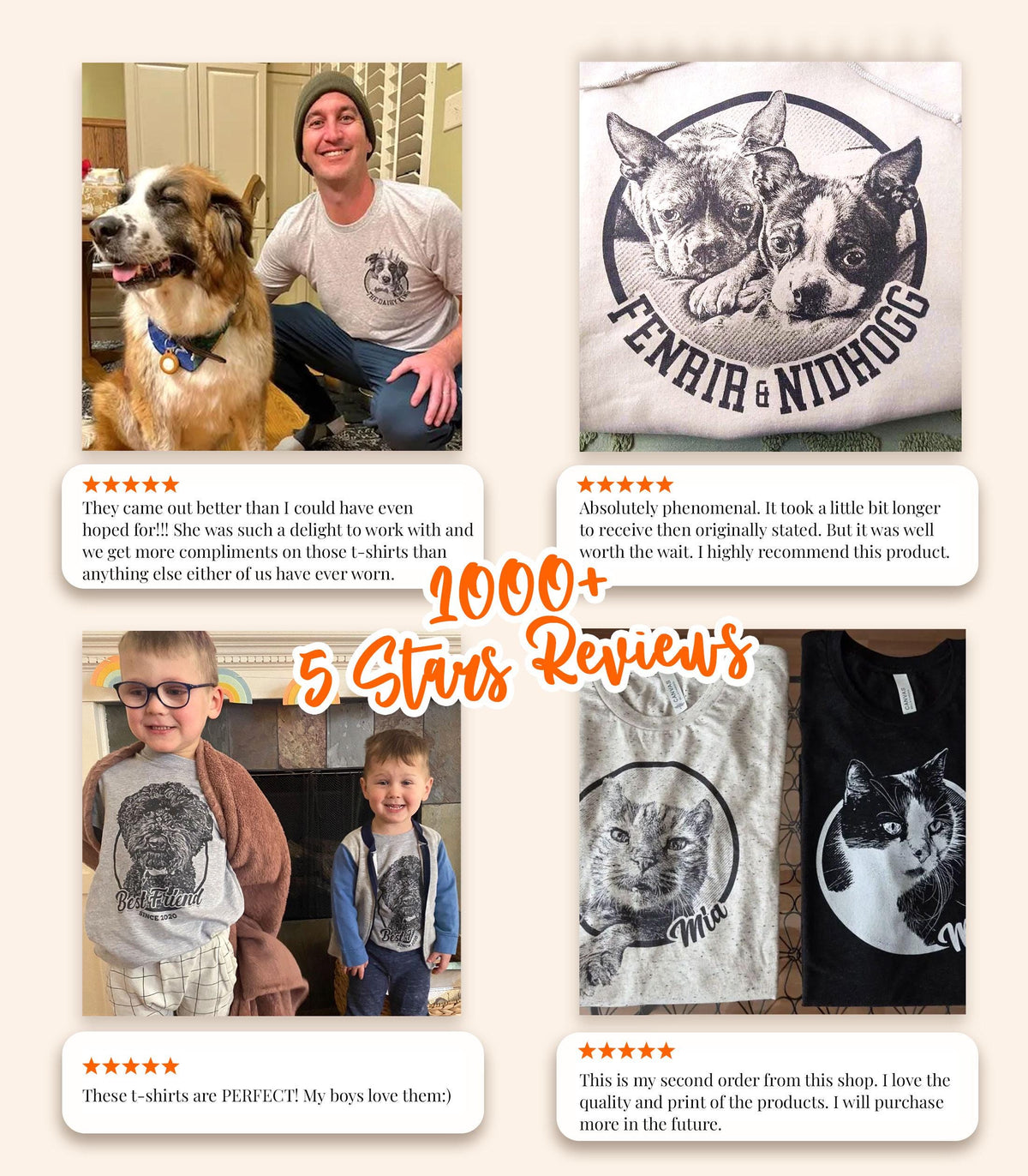 Custom Pet Portrait Kids Shirt Gift Personalized Dog Illustration Tee