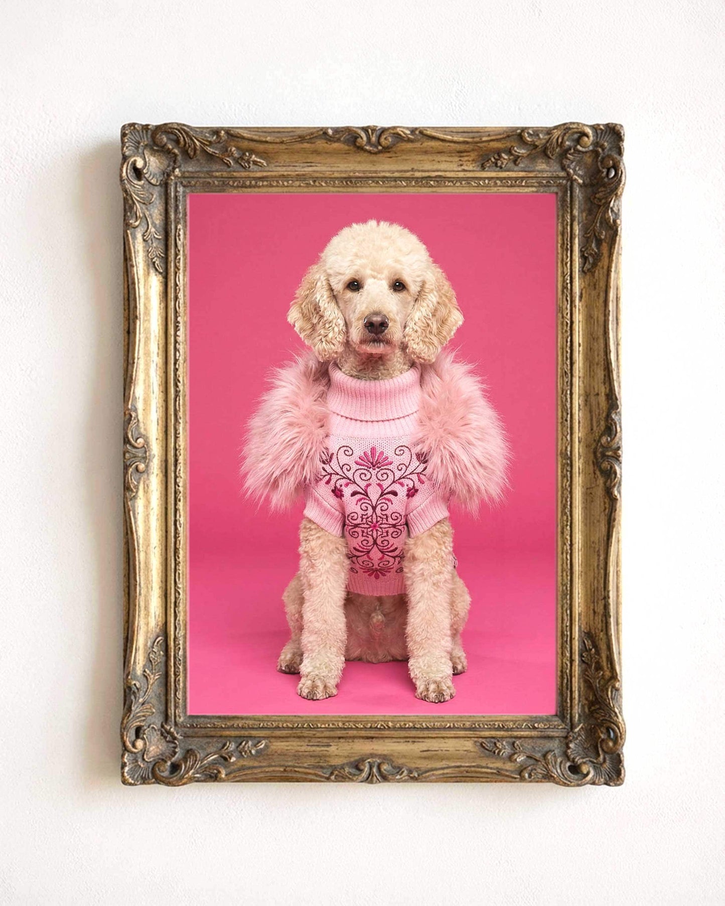 Custom Pet Portrait Maximalist Retro Wall Art Digital Print