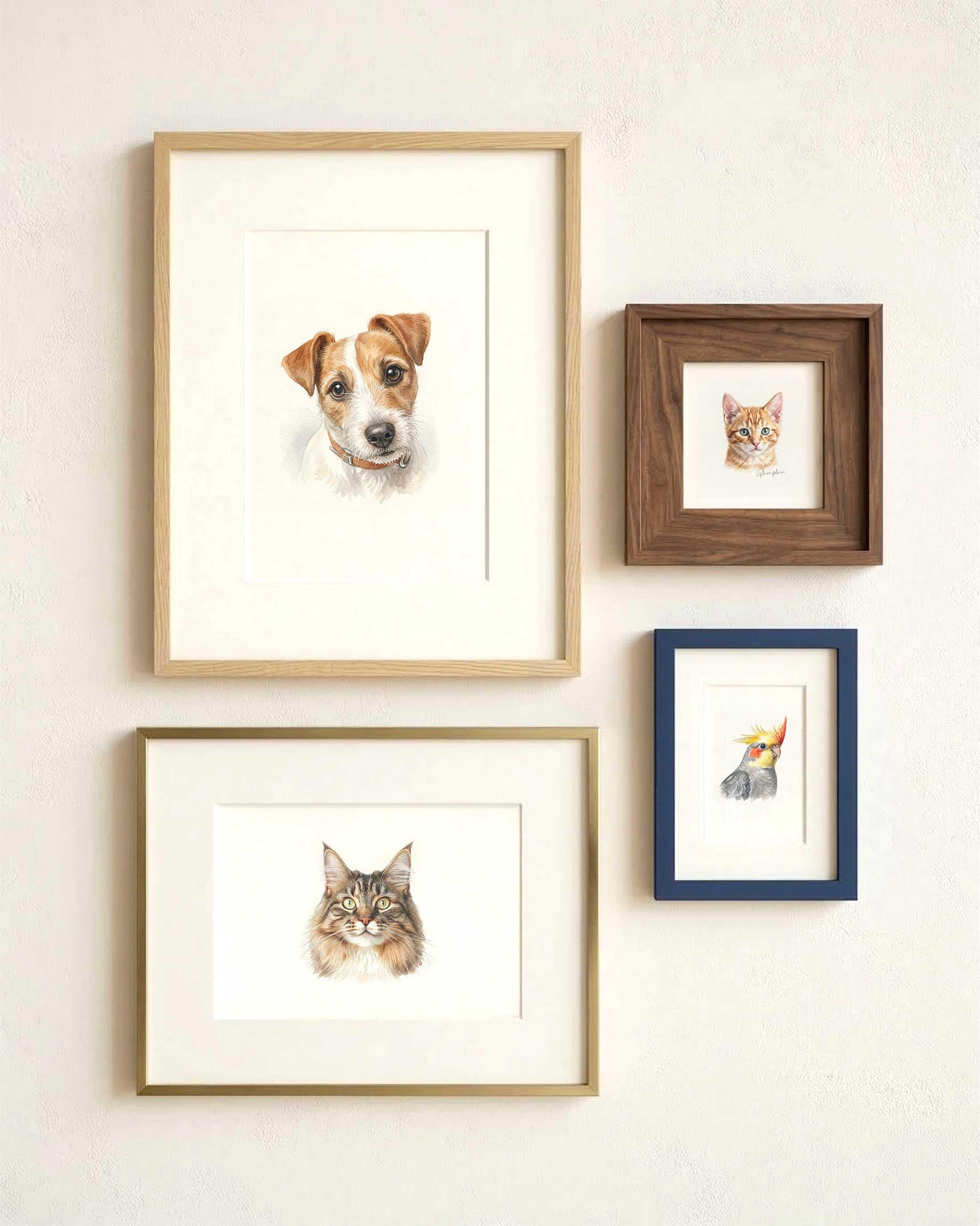 Custom Watercolor Pet Portrait From Photo Digital Download