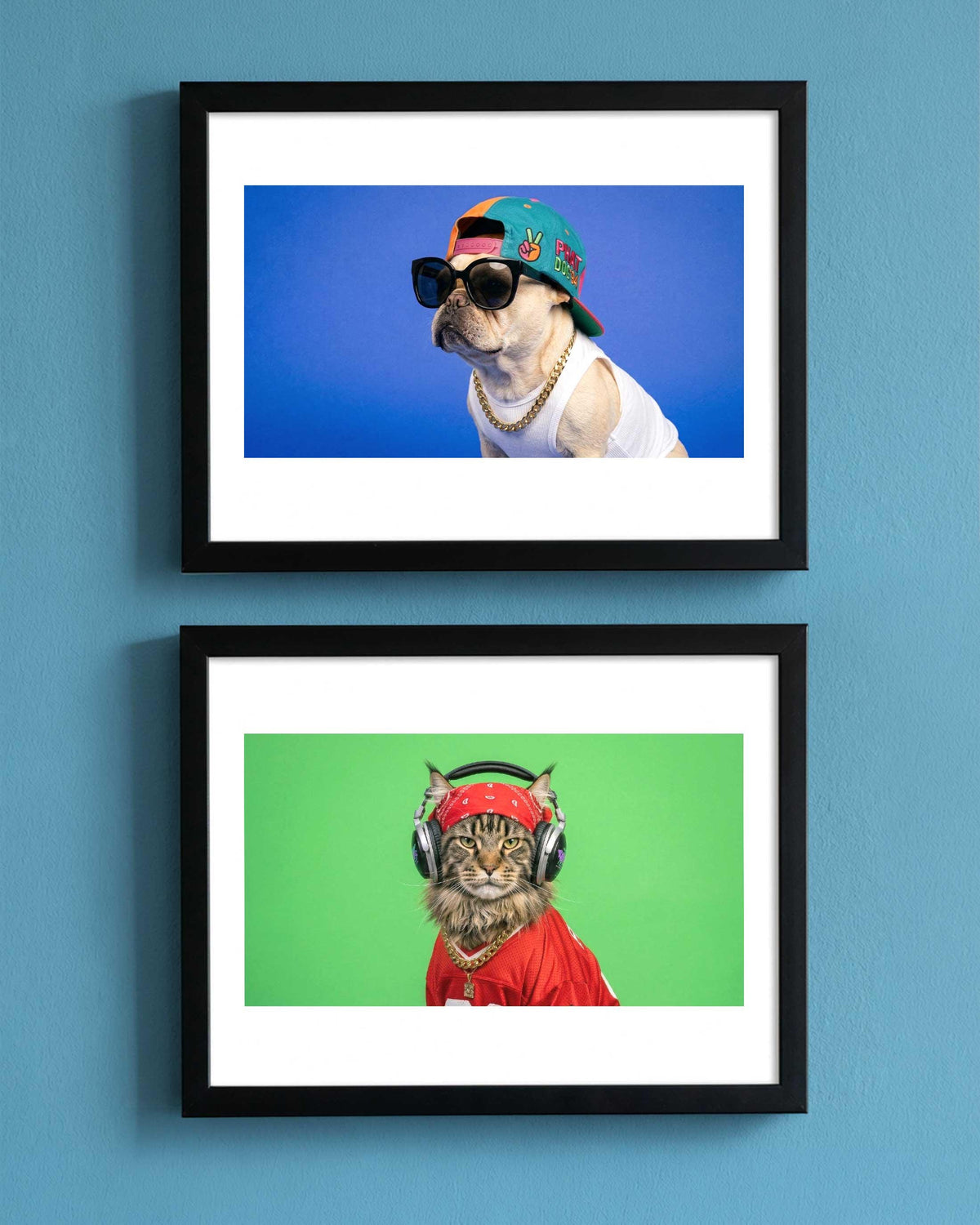 Custom Pet Portrait Maximalist Retro Wall Art Digital Print
