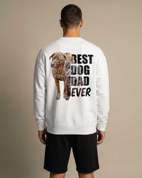 Custom Dog Dad Sweatshirt Personalized Fathers Day Pet Portrait Gift for Dog Dad Best Dog Dad Ever