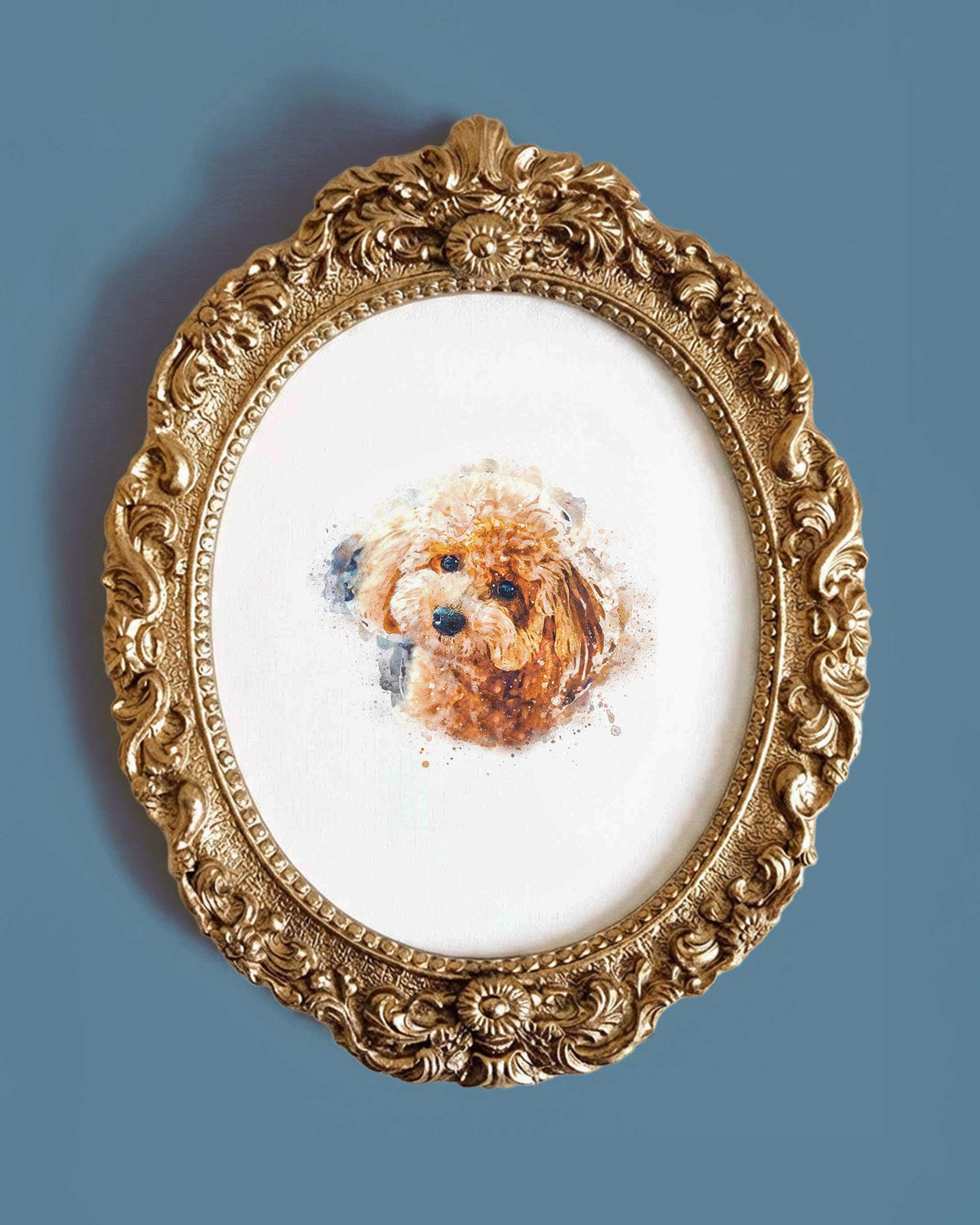 Custom watercolor pet portrait of a dog and cat painted in soft warm tones, personalized memorial painting perfect for pet loss gifts and home wall art.