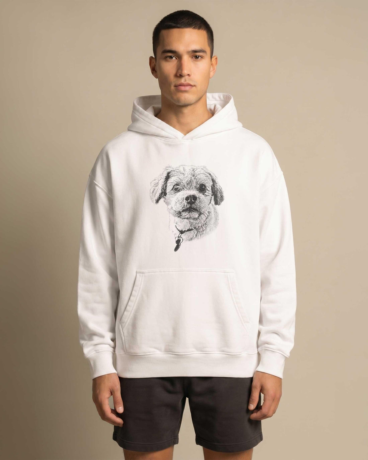 Custom Dog and Cat Hoodie Pet Portrait Gift for Dog Parents Lovers