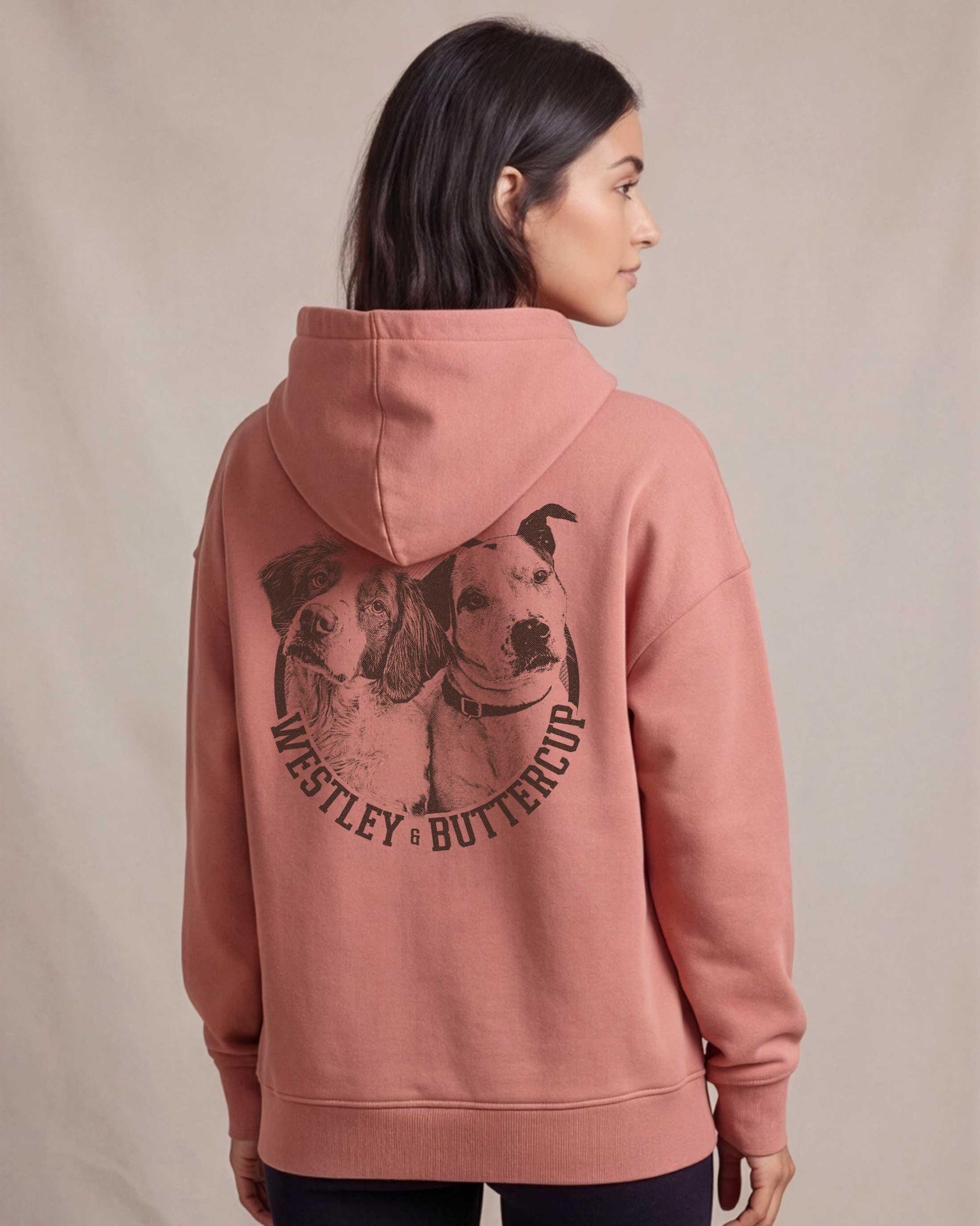 Custom Dog and Cat Hoodie Pet Portrait Gift for Dog Parents Lovers