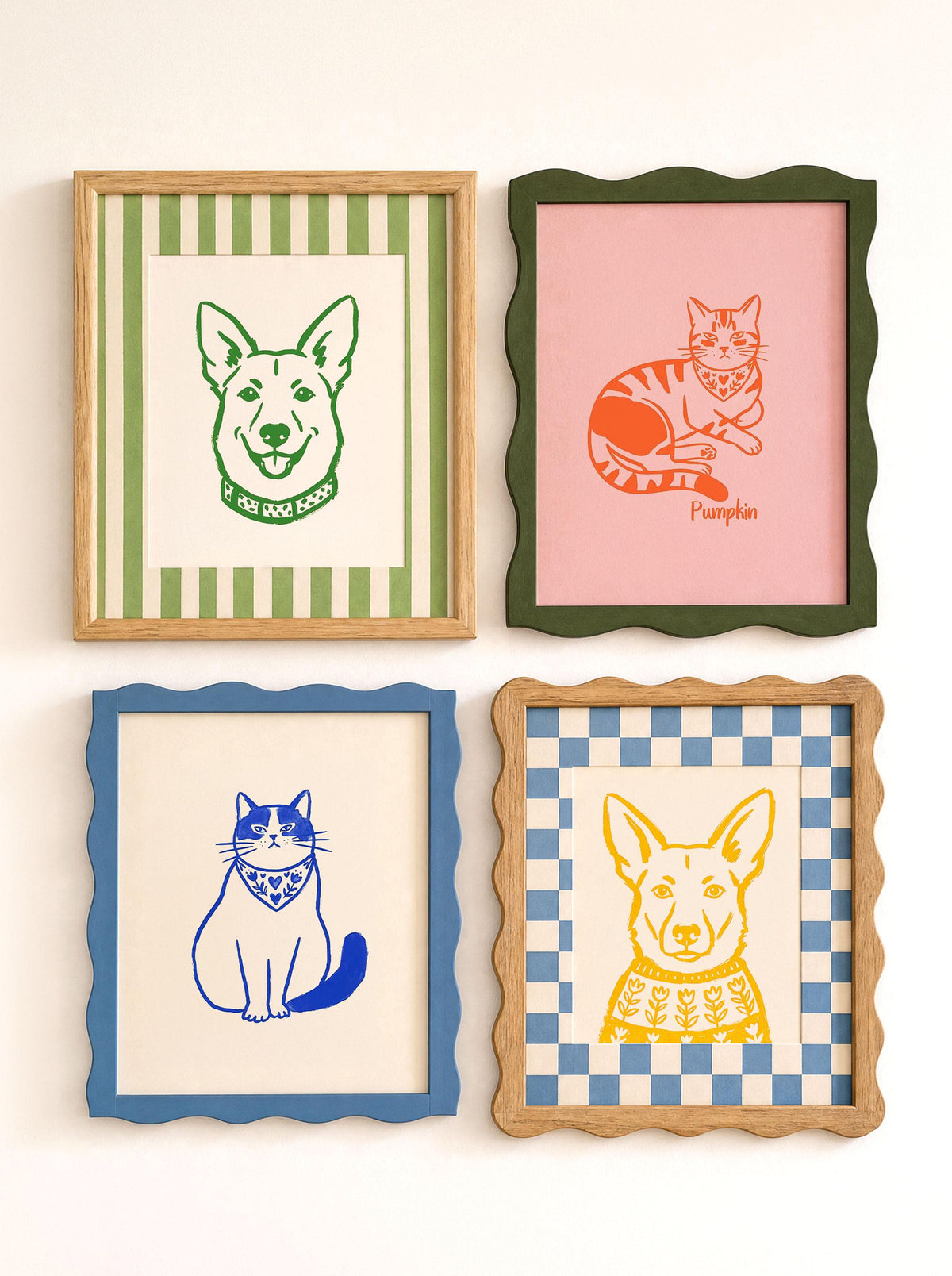 Pet Line Art from Photo Minimalist Dog Cat Portrait Digital Download Pet Memorial Gift