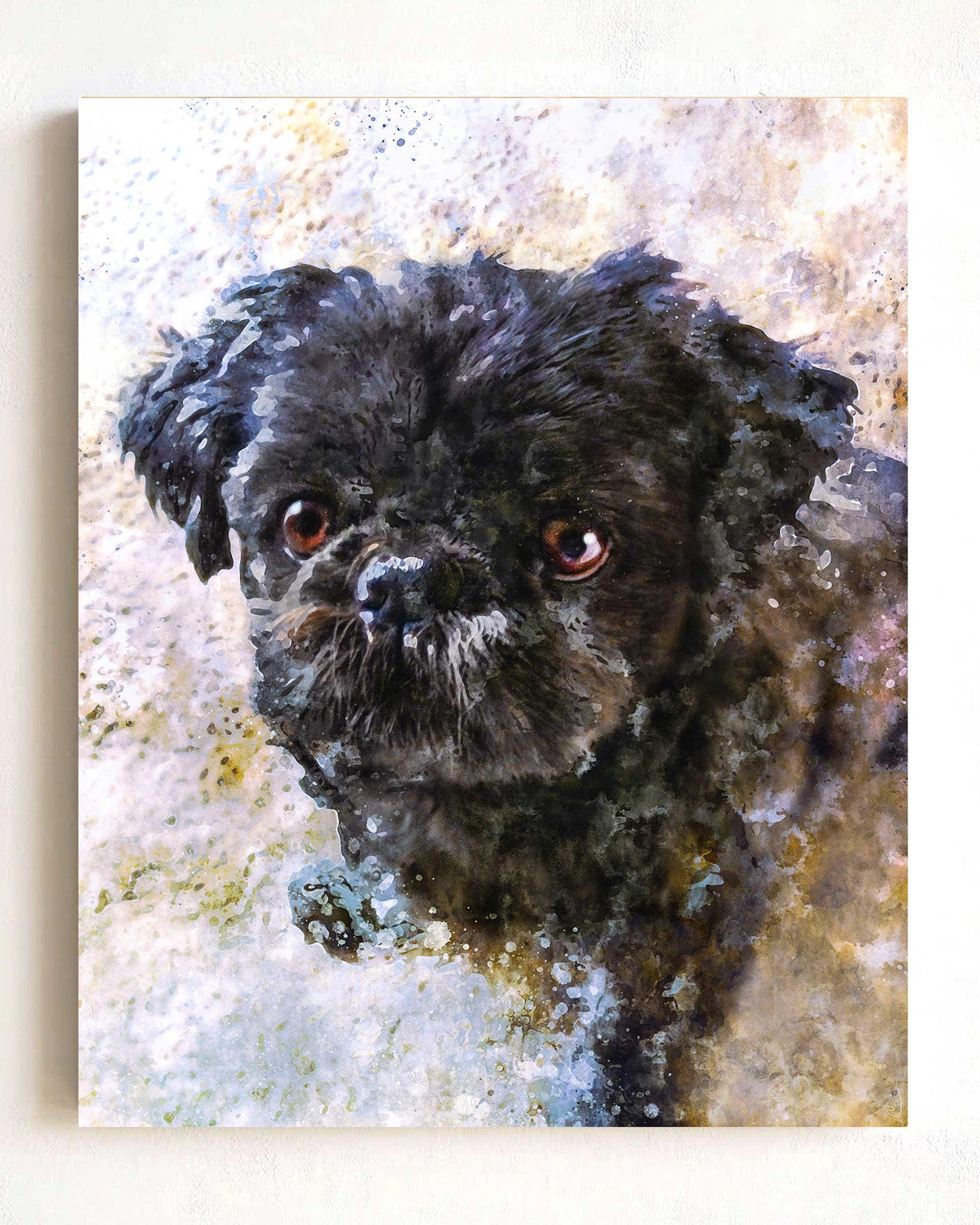 Custom Watercolor Pet Portrait From Photo, Rainbow Bridge Memorial Gift (Digital Download)