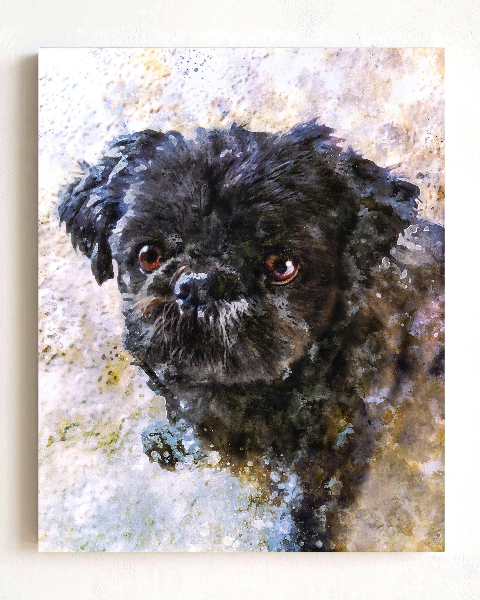 Custom Watercolor Pet Portrait From Photo, Rainbow Bridge Memorial Gift (Digital Download)