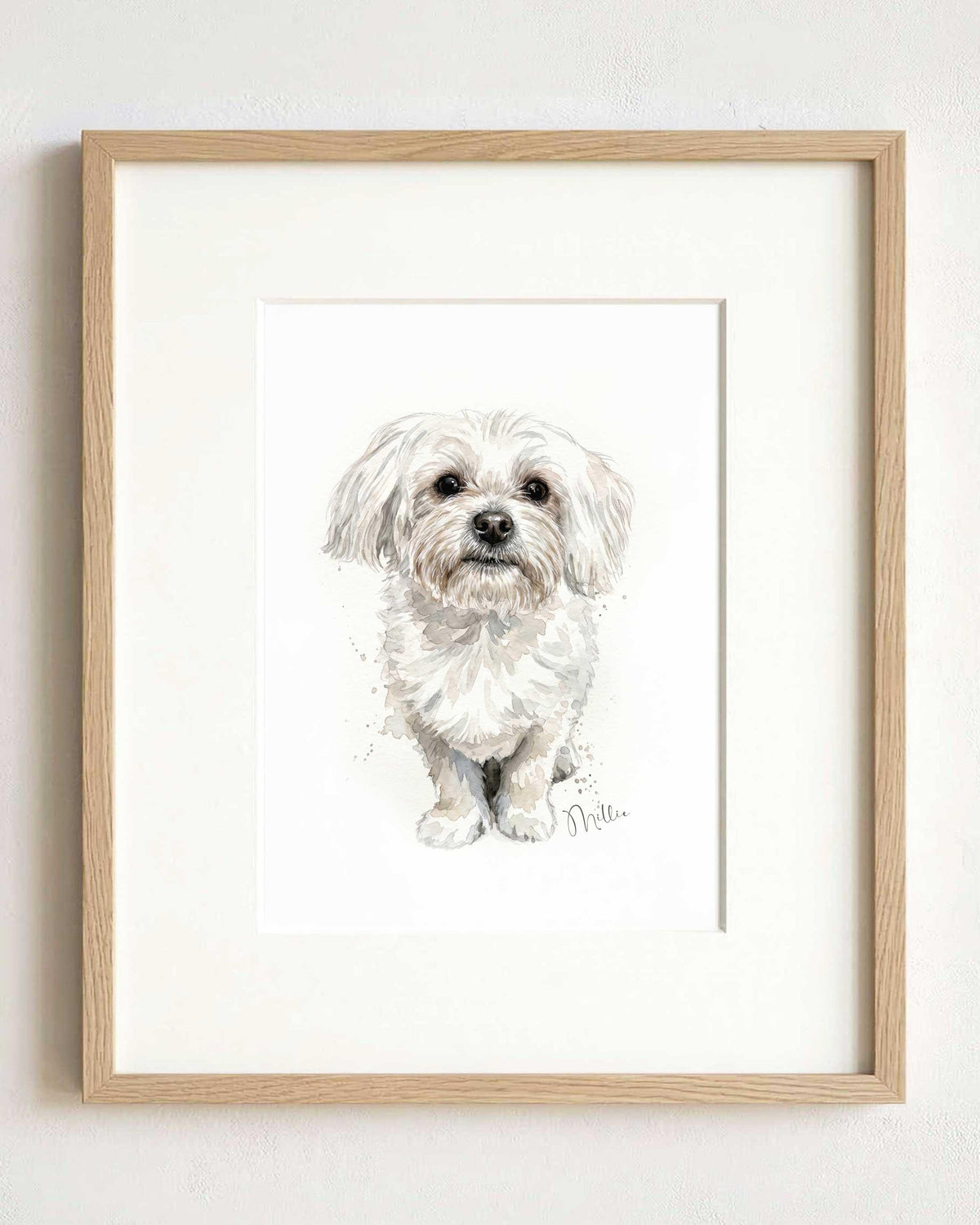 Custom Watercolor Dog Portrait From Photo Digital Download