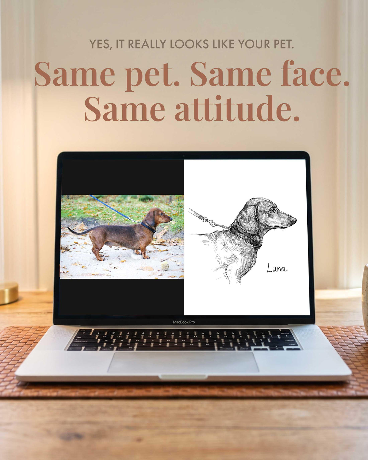 Custom Pet Portrait Sketch From Photo, Fine Art Ink Drawing, Pet Lover Gift