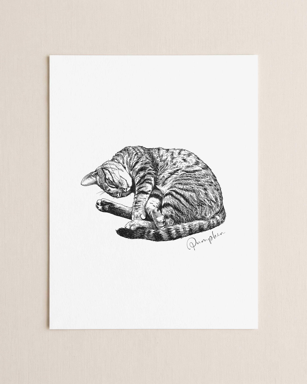 Custom Pet Portrait Sketch From Photo, Fine Art Ink Drawing, Pet Lover Gift