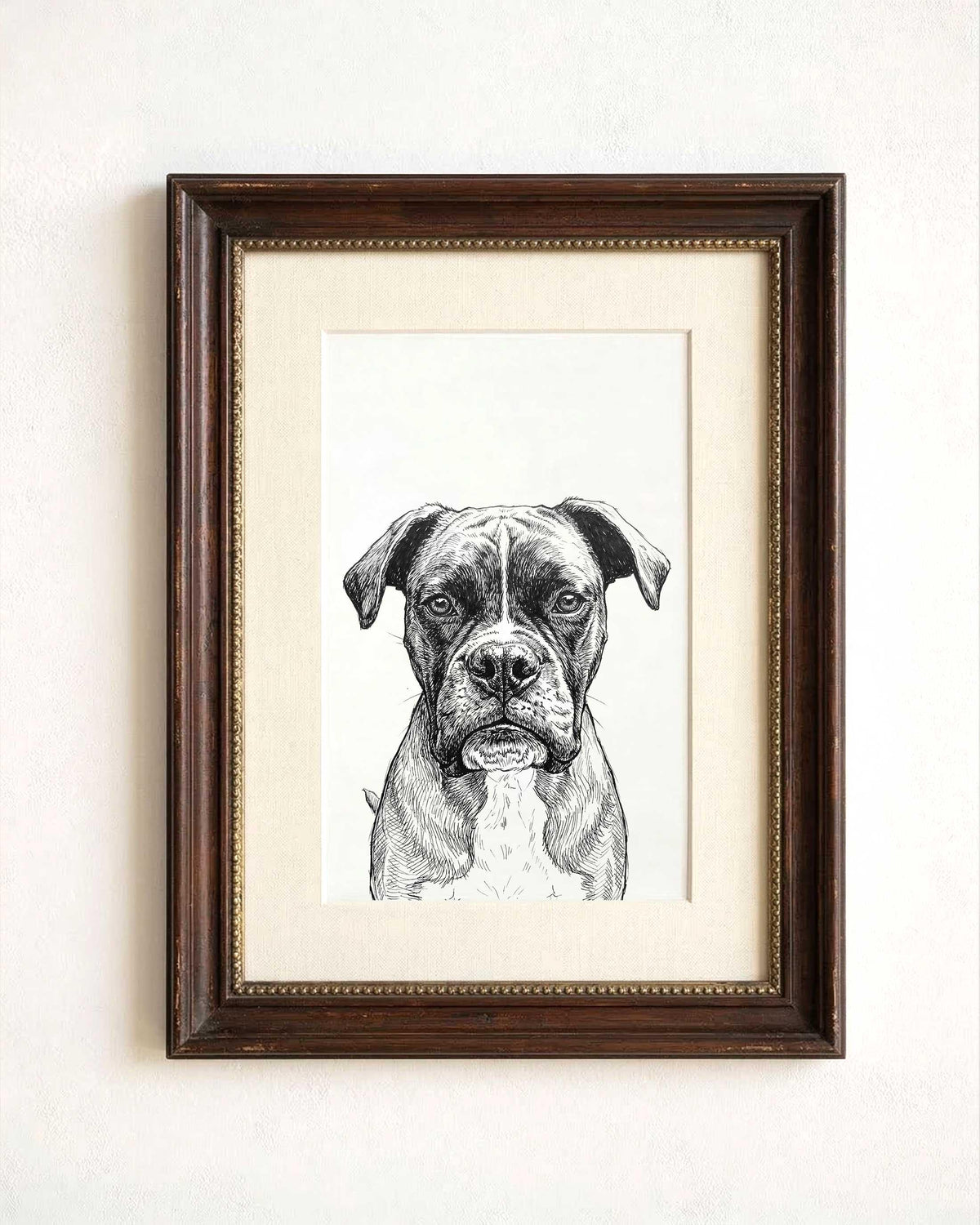 Custom Pet Portrait Sketch From Photo, Fine Art Ink Drawing, Pet Lover Gift