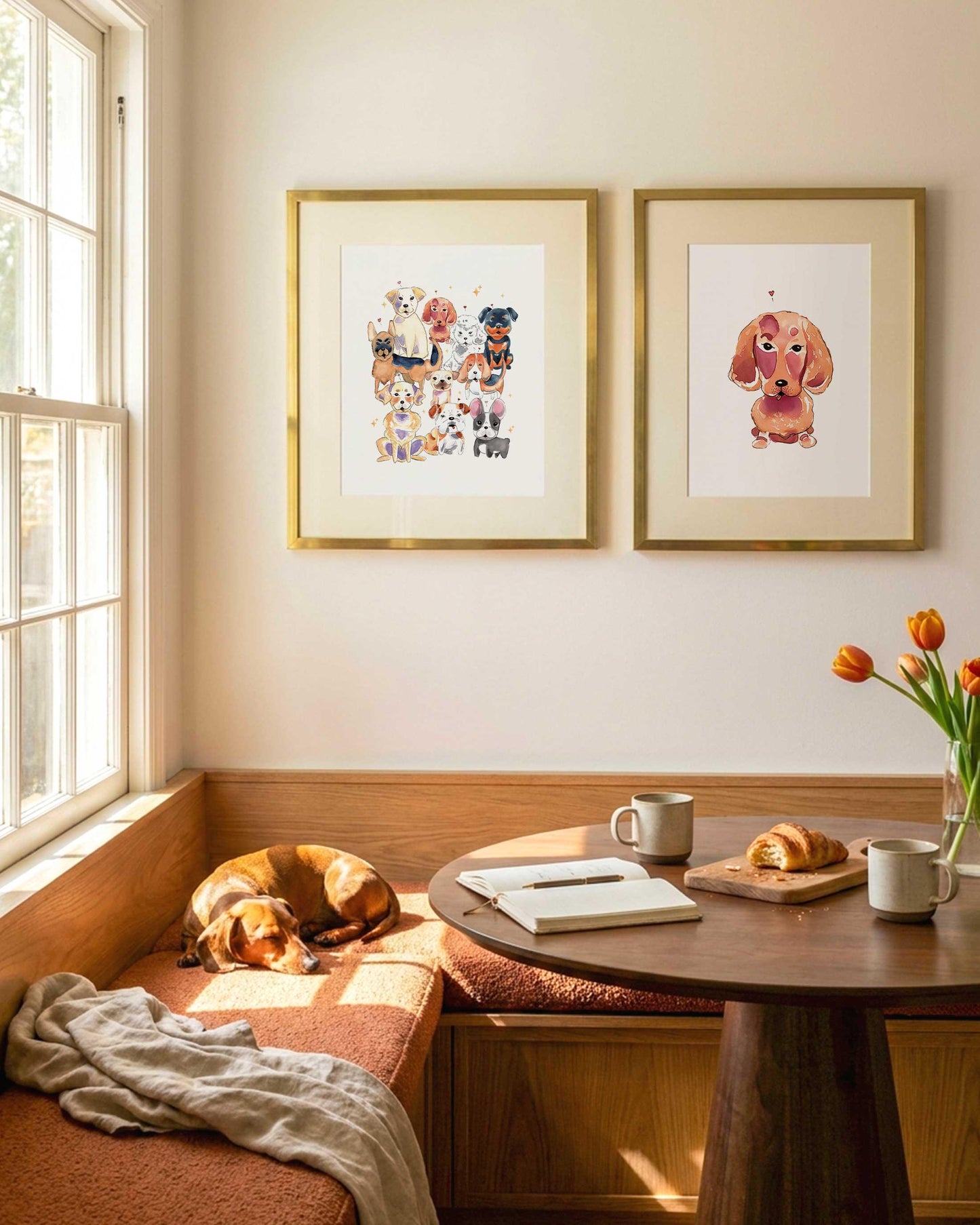 Multi-Breed Dog Watercolor Portrait Print (Digital Download)