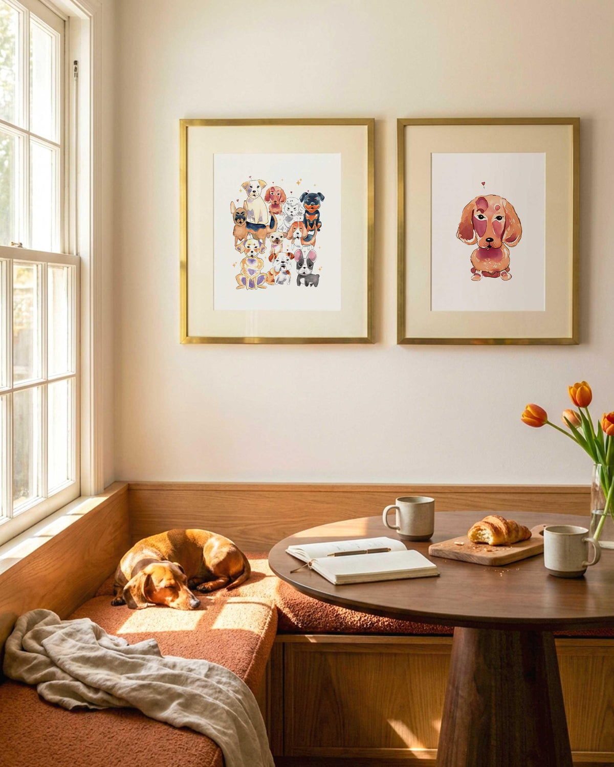 Multi-Breed Dog Watercolor Portrait Print (Digital Download)