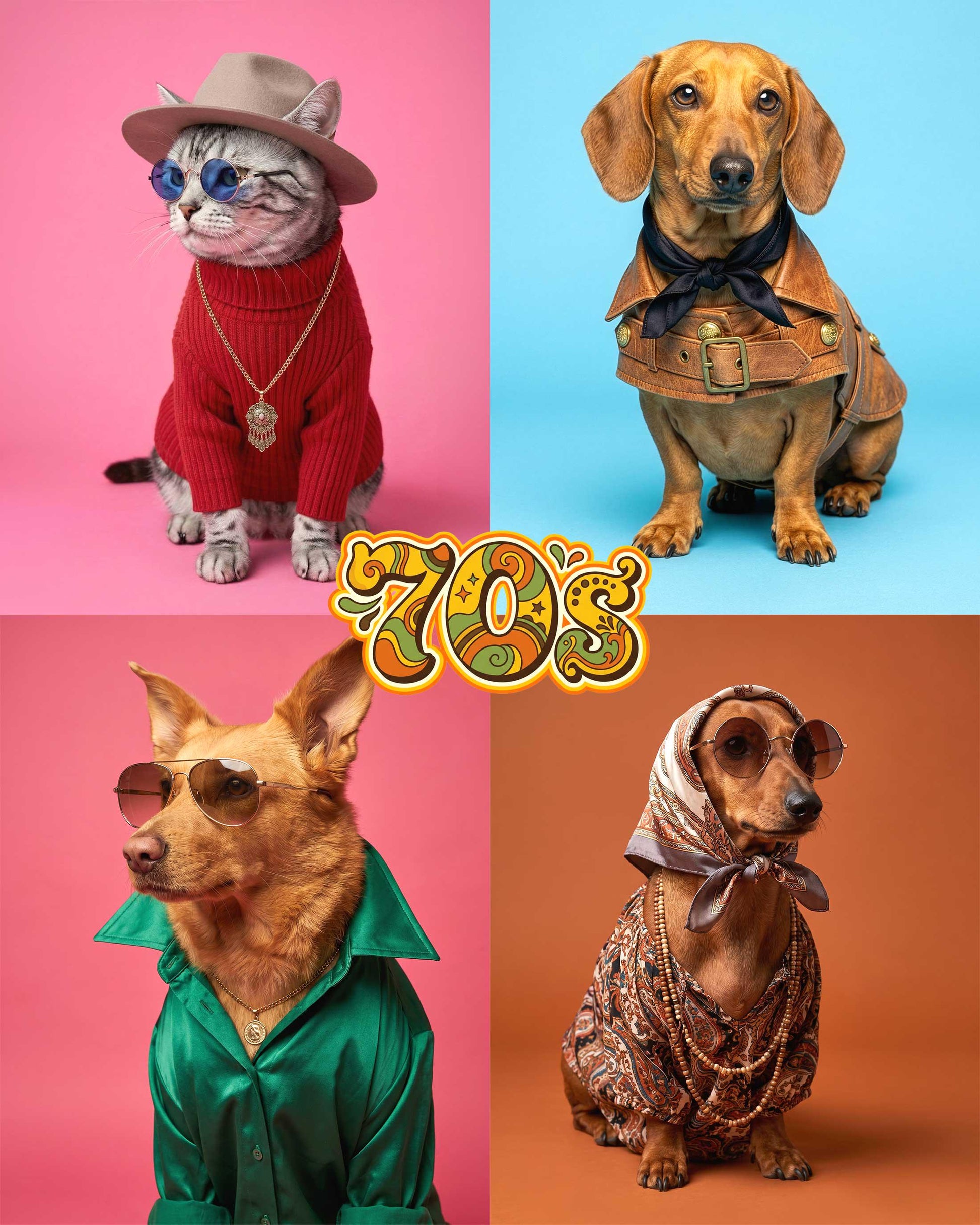 Custom Pet Portrait Wallpaper, Maximalist Fashion Digital Art (iPhone, iPad, Desktop, Samsung TV)