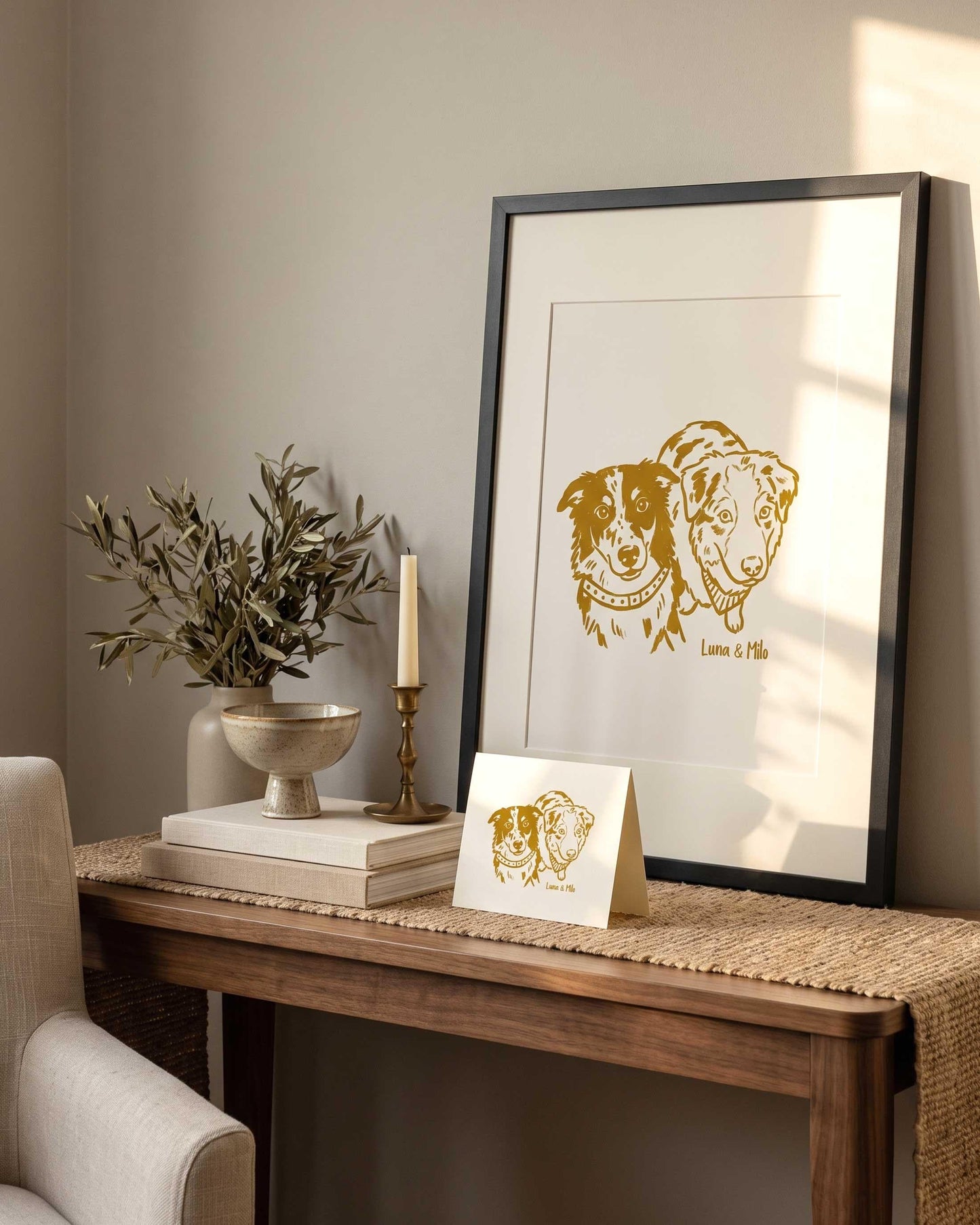 Pet Line Art from Photo Minimalist Dog Cat Portrait Digital Download Pet Memorial Gift