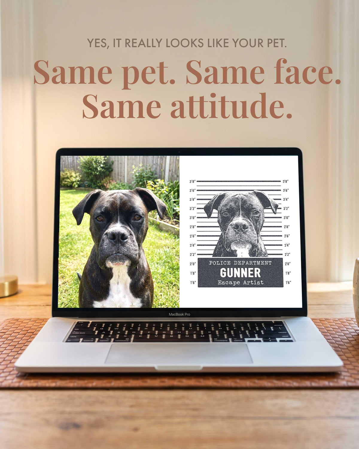 Custom Dog Dad Shirt, Personalized Pet Photo Mugshot Tee, Father's Birthday Gift