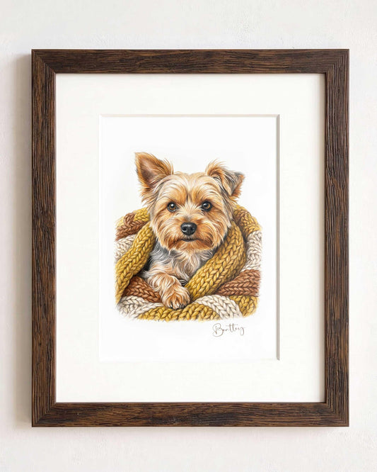 Custom Fall Printable Art Pet Portrait From Photo, Pencil Sketch Drawing (Digital Download)