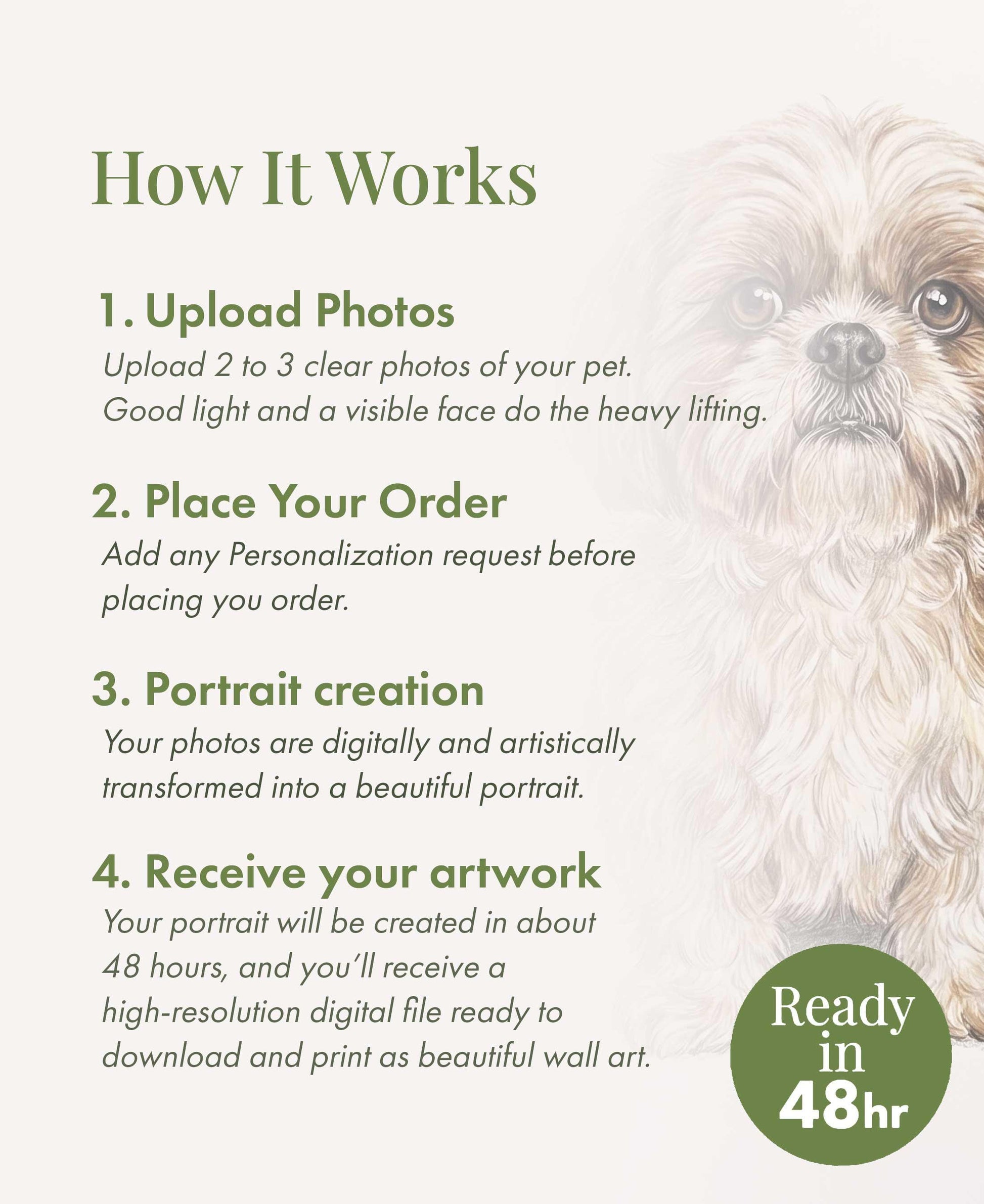 Personalized Pet Sympathy Gift With Name, Custom Pastel Pet Portrait (Digital Download)