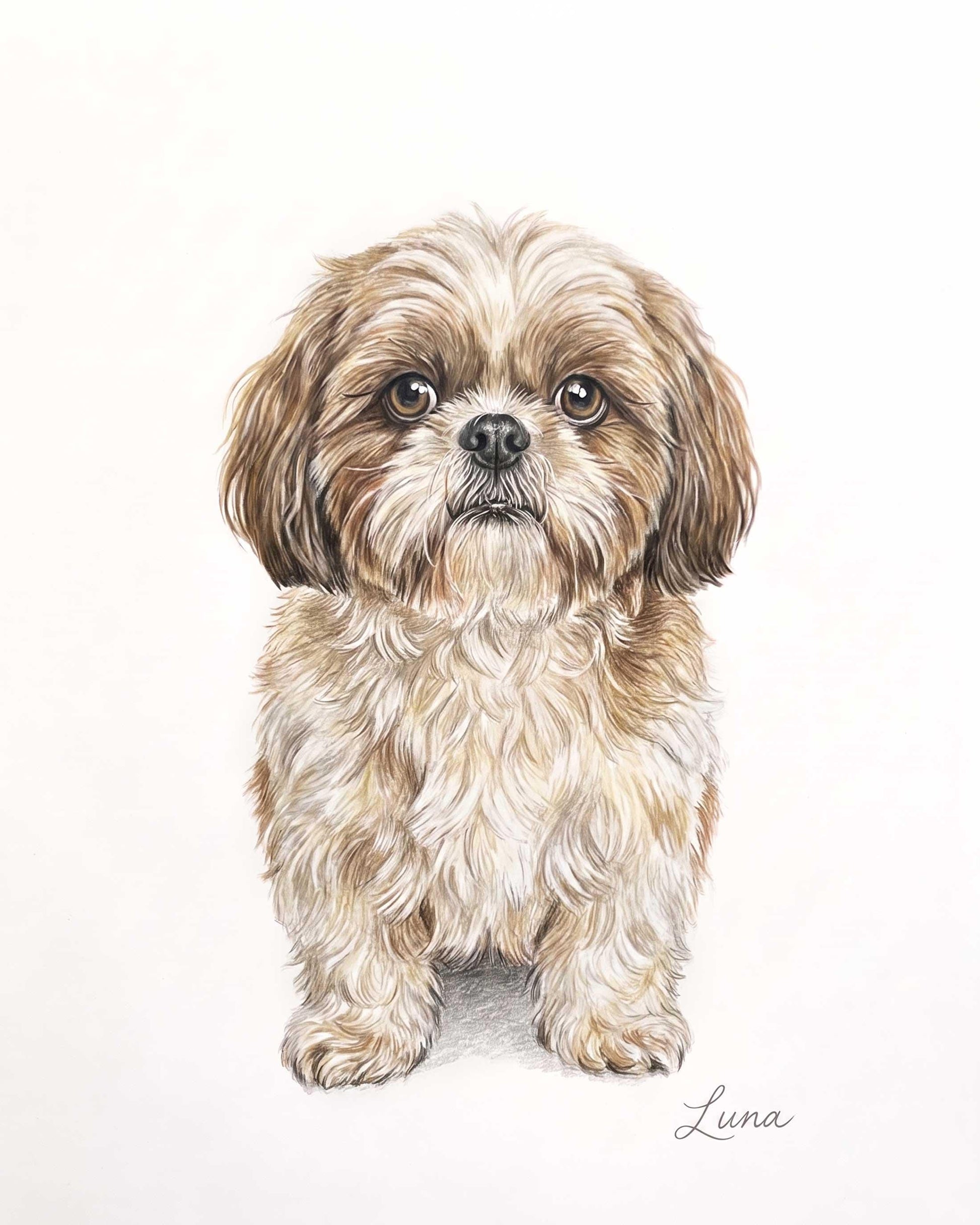 Personalized Pet Sympathy Gift With Name, Custom Pastel Pet Portrait (Digital Download)