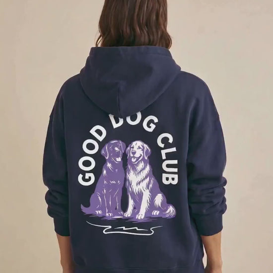 Dog Lover Hoodie, Good Dog Club Pullover Sweatshirt, Dog Mom Dad Gift